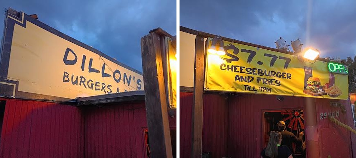 Dillon's Burgers & Beers Restaurant Menu