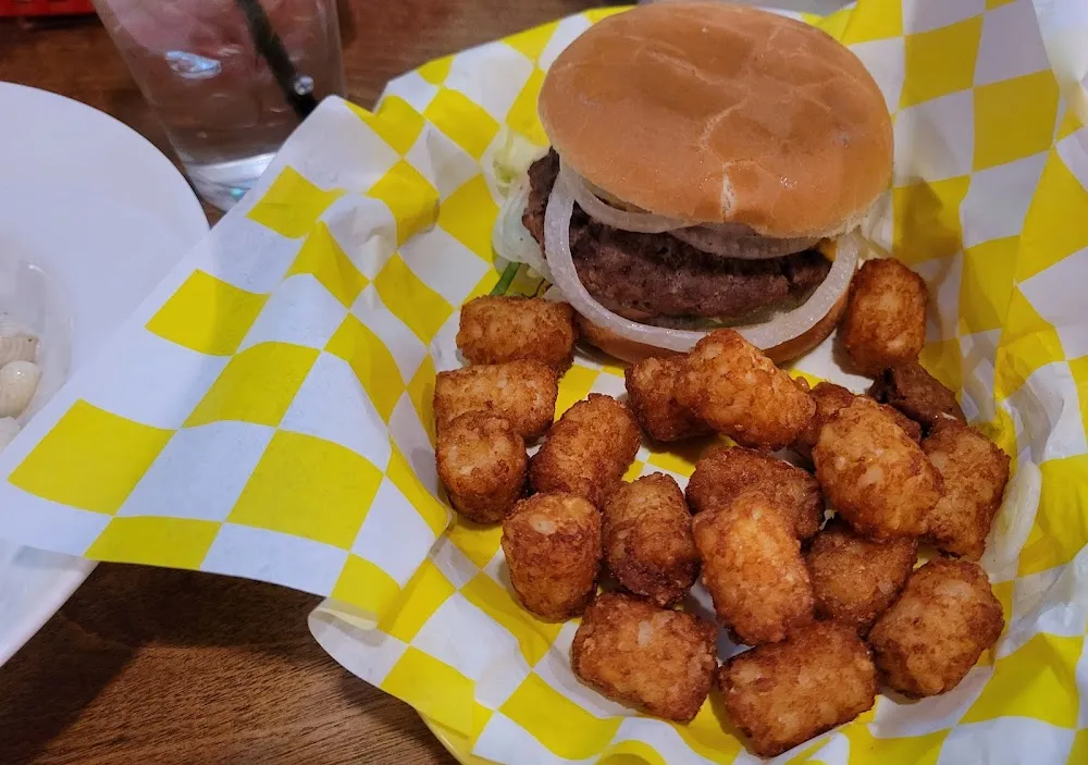 Dillon Burger with Tots