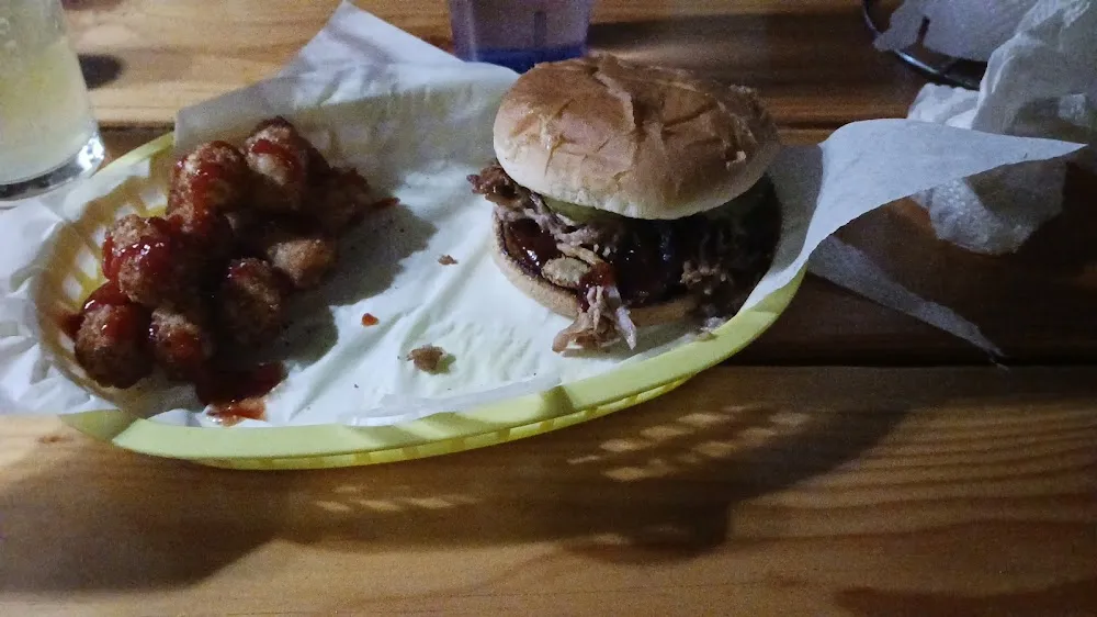 Pulled Pork Sandwich and Tater Tots